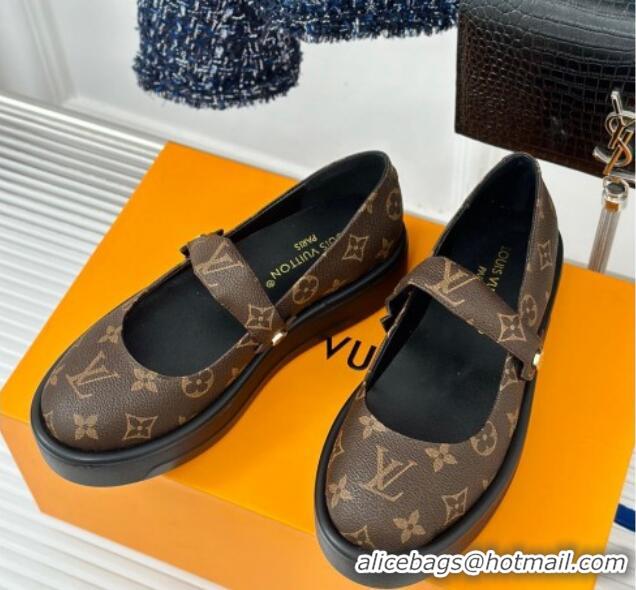 Purchase Louis Vuitton Platform Mary Janes Shoes 5cm in Monogram Canvas Brown 905080