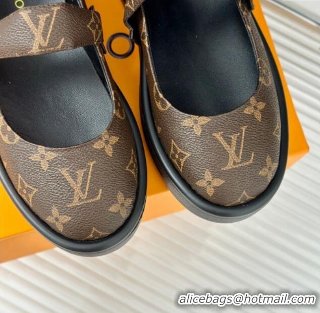 Purchase Louis Vuitton Platform Mary Janes Shoes 5cm in Monogram Canvas Brown 905080