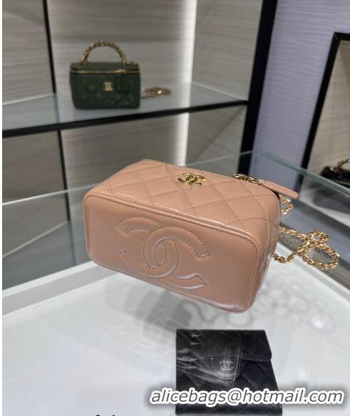 Market Sells Chanel Lambskin Clutch with Chain and Top Handle AP4168 Dark Beige 2024