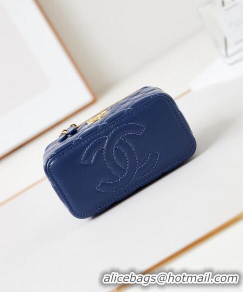 Hot Style Chanel Lambskin Clutch with Chain and Top Handle AP4168 Royal Blue 2024