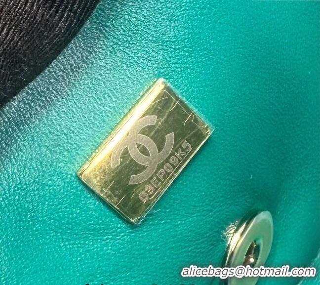 Market Sells Chanel Coco Lambskin Mini Flap Bag with Top Handle AS2431 Peacock Green 2024