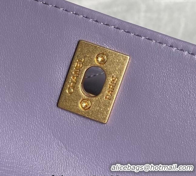 Buy Cheap Chanel Lambskin Clutch with Chain Shoulder bag AS5038 Purple 2024