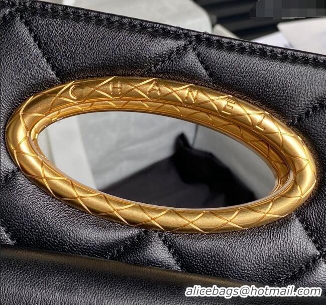 Grade Quality Chanel Lambskin Clutch with Chain Shoulder bag AS5038 Black 2024