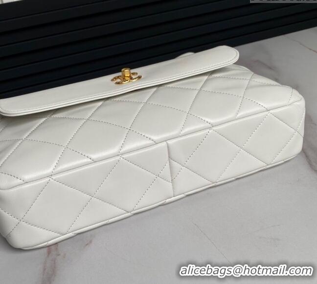 New Luxury Chanel Lambskin Small Shopping bag AS5036 White 2024