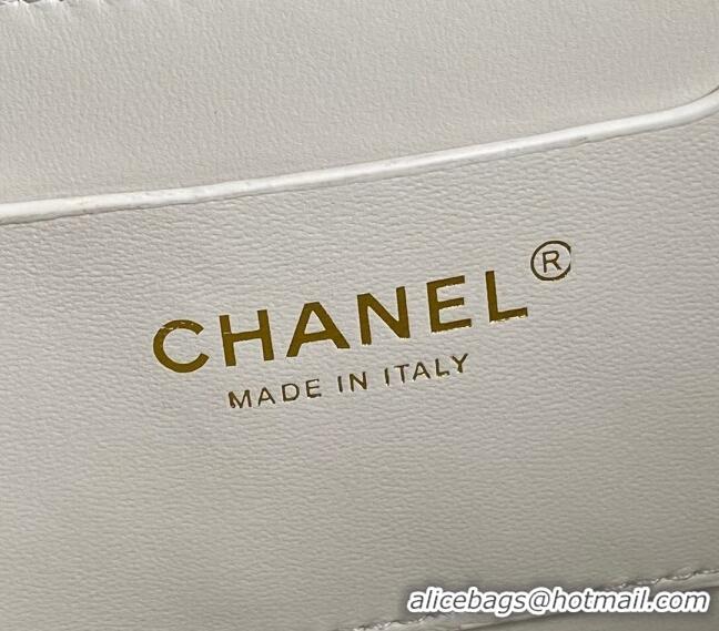 New Luxury Chanel Lambskin Small Shopping bag AS5036 White 2024