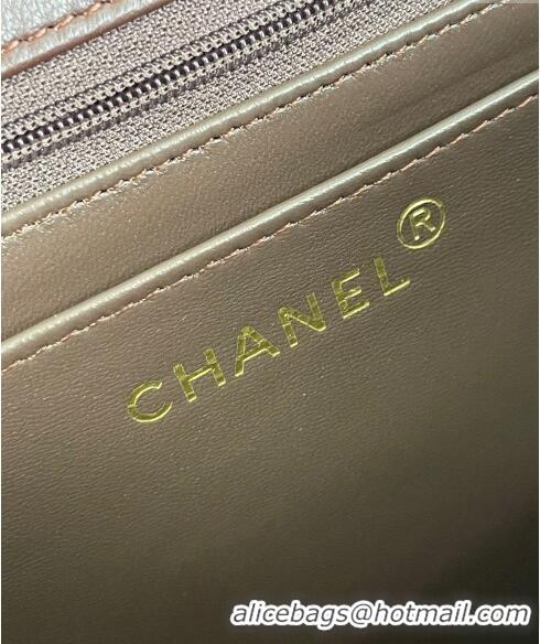 Newly Launched Chanel Vintage Lambskin Flap bag A2222 Brown 2024