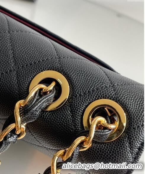 Modern Classic Chanel Vintage Grained Calfskin Flap bag A2222 Black 2024