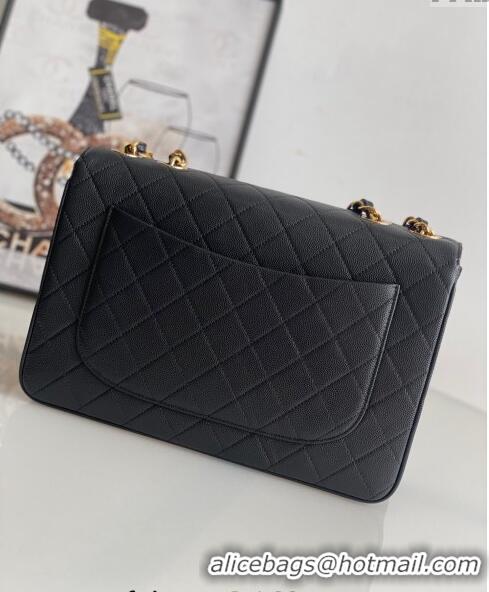 Modern Classic Chanel Vintage Grained Calfskin Flap bag A2222 Black 2024