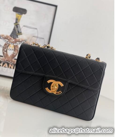 Modern Classic Chanel Vintage Grained Calfskin Flap bag A2222 Black 2024