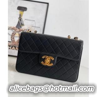 Grade Classic Chanel Vintage Lambskin Flap bag A2222 Black 2024