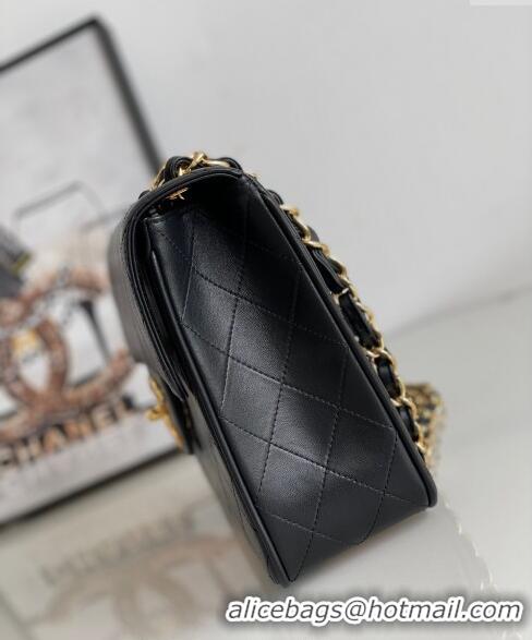 Grade Classic Chanel Vintage Lambskin Flap bag A2222 Black 2024