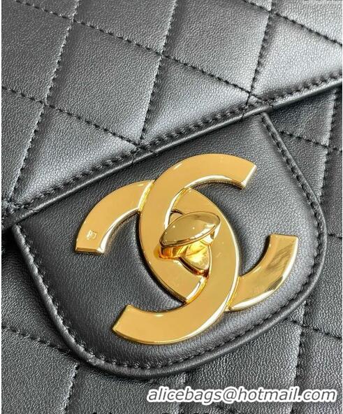 Grade Classic Chanel Vintage Lambskin Flap bag A2222 Black 2024