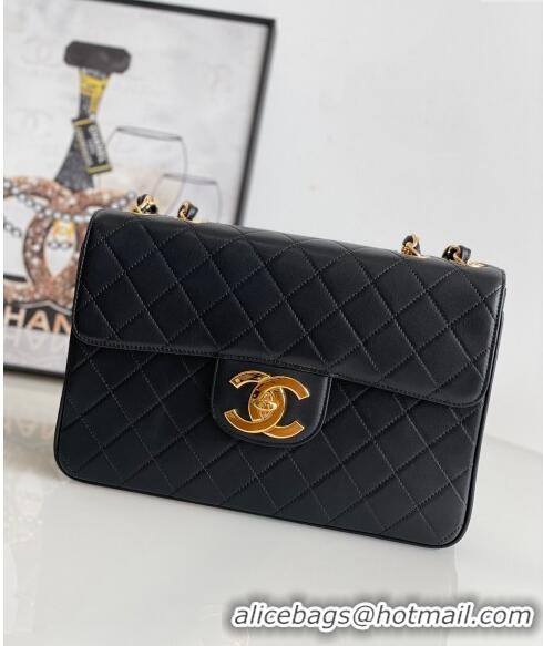 Grade Classic Chanel Vintage Lambskin Flap bag A2222 Black 2024