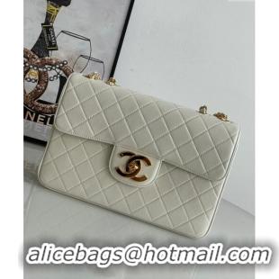 Best Grade Chanel Vintage Lambskin Flap bag Pearly A2222 White 2024