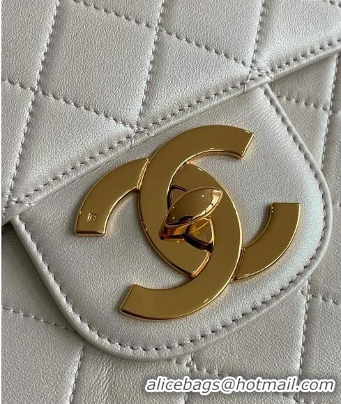 Best Grade Chanel Vintage Lambskin Flap bag Pearly A2222 White 2024