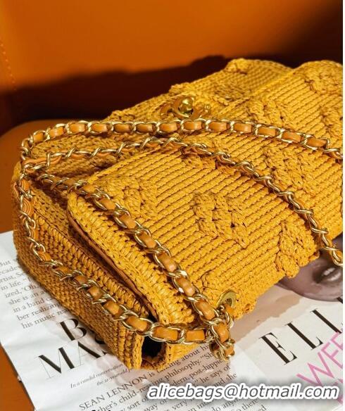 Newly Launched Chanel Crochet Medium Flap bag 0830 Brown 2024