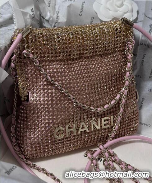 Best Price Chanel 22 Strass Allover Mini Shopping Bag AS3980 Pink 2024