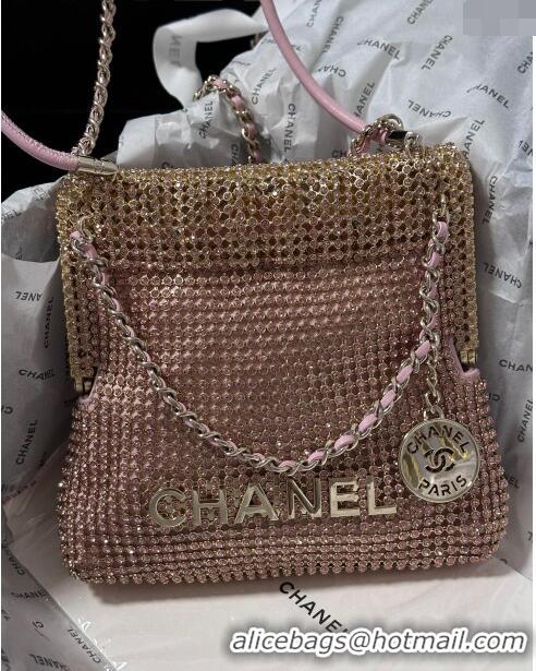 Best Price Chanel 22 Strass Allover Mini Shopping Bag AS3980 Pink 2024