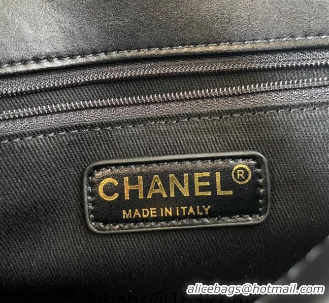 Inexpensive Chanel Washed Denim Mini Flap Messenger bag AS5131 Black 2024