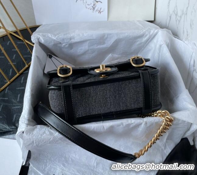 Market Sells Chanel Washed Denim Mini Flap Messenger bag AS5131 Blue 2024