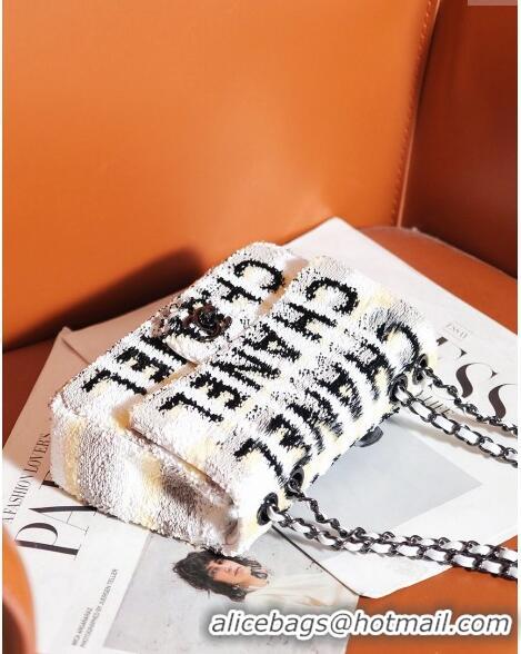 Buy Classic Chanel Sequins Logo Mini Flap Bag CH0097 White 2024