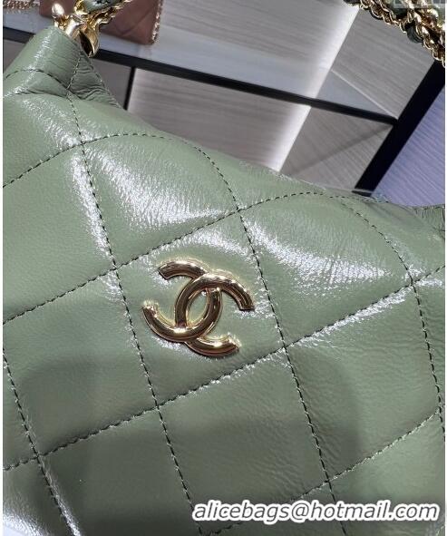 Stylish Discount Chanel Lambskin Clutch with Chain and Top Handle AP4189 Green 2024