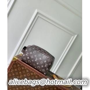 Promotional Louis Vuitton Men's Locker Dopp Kit Clutch in Black Brushed Monogram Leather M11670 2024