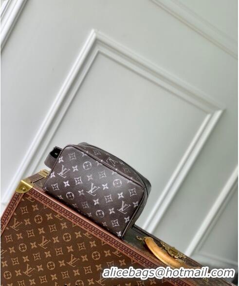 Promotional Louis Vuitton Men's Locker Dopp Kit Clutch in Black Brushed Monogram Leather M11670 2024