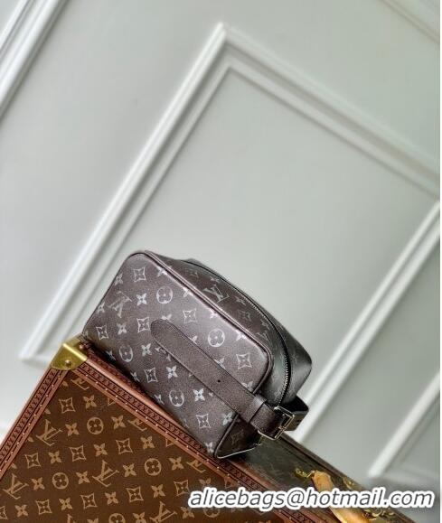 Promotional Louis Vuitton Men's Locker Dopp Kit Clutch in Black Brushed Monogram Leather M11670 2024