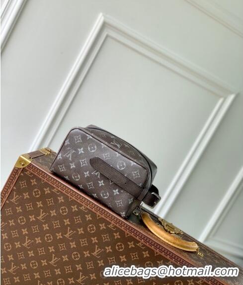 Promotional Louis Vuitton Men's Locker Dopp Kit Clutch in Black Brushed Monogram Leather M11670 2024