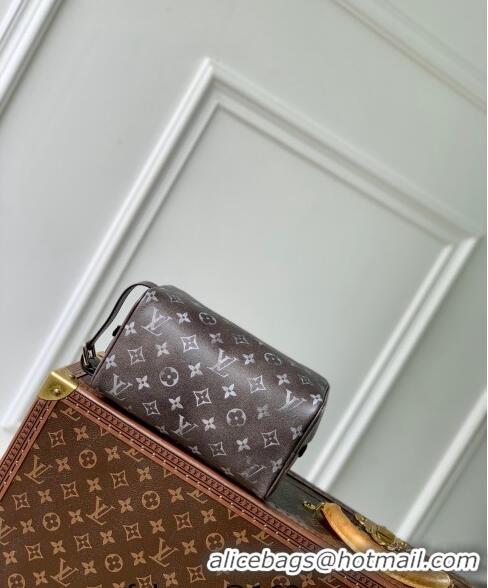 Promotional Louis Vuitton Men's Locker Dopp Kit Clutch in Black Brushed Monogram Leather M11670 2024