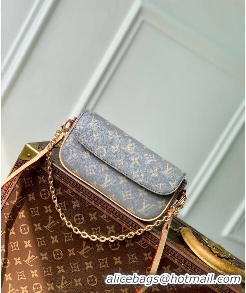 Promotional Louis Vuitton Wallet on Chain Ivy Mini Bag in Trianon Grey Canvas M12778 2024