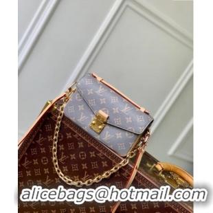 Well Crafted Louis Vuitton Pochette Métis East West Shoulder Bag in Trianon Grey Canvas M12429 2024