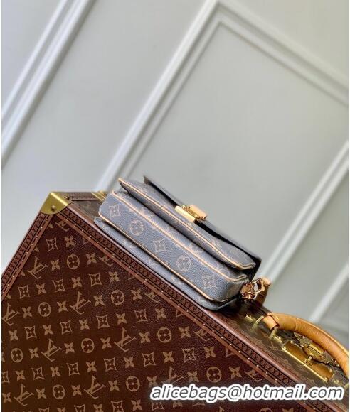 Well Crafted Louis Vuitton Pochette Métis East West Shoulder Bag in Trianon Grey Canvas M12429 2024