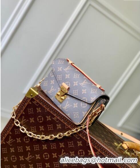 Well Crafted Louis Vuitton Pochette Métis East West Shoulder Bag in Trianon Grey Canvas M12429 2024