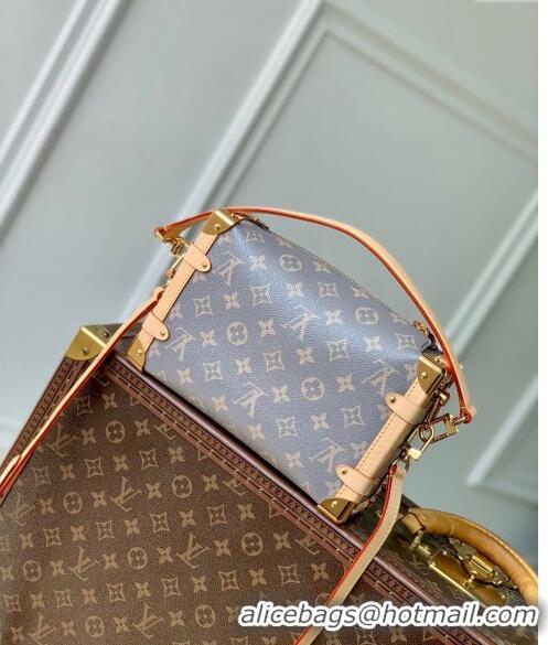 Grade Design Louis Vuitton Side Trunk MM Shoulder Bag in Trianon Grey Canvas M12428 2024