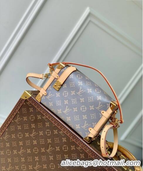 Grade Design Louis Vuitton Side Trunk MM Shoulder Bag in Trianon Grey Canvas M12428 2024