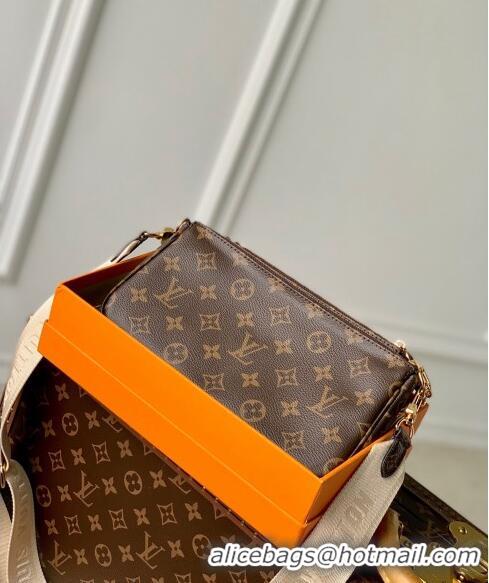 Famous Brand Louis Vuitton Multi-Pochette Accessoires Triple Shoulder Bag in Monogram Canvas M44823 Beige 2024