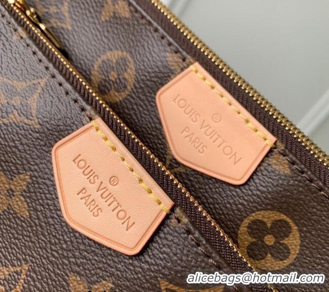 Famous Brand Louis Vuitton Multi-Pochette Accessoires Triple Shoulder Bag in Monogram Canvas M44823 Beige 2024