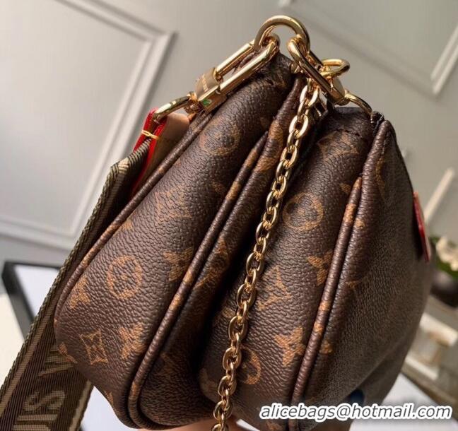 New Design Louis Vuitton Multi-Pochette Accessoires Triple Monogram Canvas Shoulder Bag M44813 Green 2024