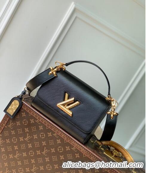 Top Quality Louis Vuitton Twist MM Bag in Epi Leather M25360 Black 2024