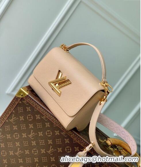 Top Quality Louis Vuitton Twist MM Bag in Epi Leather M25361 Macchiato Beige 2024