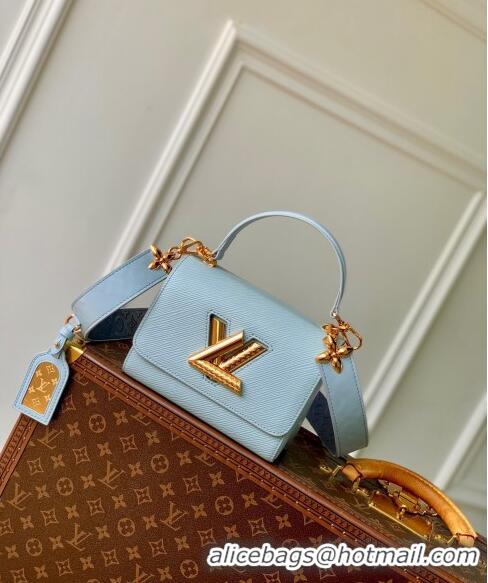 Good Quality Louis Vuitton Twist PM Bag in Epi Leather M25362 Washed Blue 2024