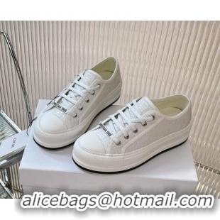 Best Price Dior Walk'n'Dior Platform Sneakers 4.5cm in White Dior Oblique Cotton 7230066