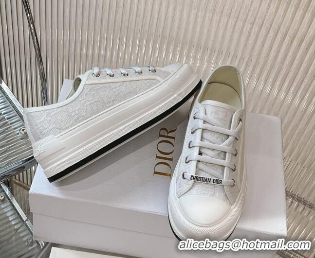 Best Price Dior Walk'n'Dior Platform Sneakers 4.5cm in White Dior Oblique Cotton 7230066