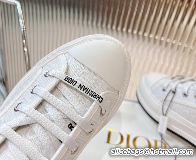 Best Price Dior Walk'n'Dior Platform Sneakers 4.5cm in White Dior Oblique Cotton 7230066