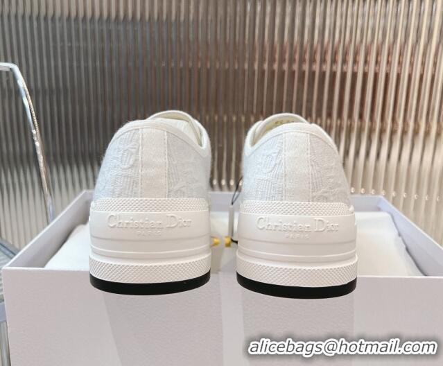 Best Price Dior Walk'n'Dior Platform Sneakers 4.5cm in White Dior Oblique Cotton 7230066