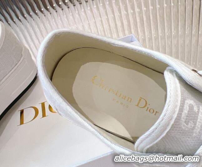 Best Price Dior Walk'n'Dior Platform Sneakers 4.5cm in White Dior Oblique Cotton 7230066