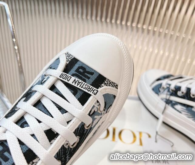 Sophisticated Dior Walk'n'Dior Platform Sneakers 4.5cm in Blue Butterfly Embroidery 7230069