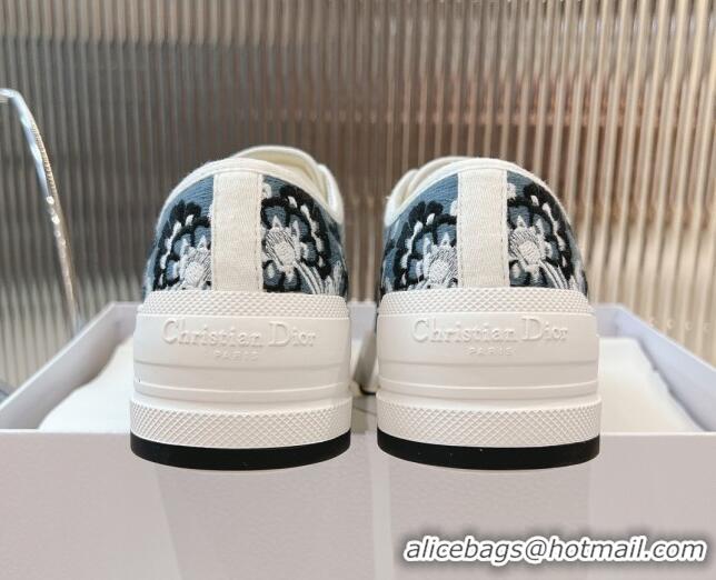 Sophisticated Dior Walk'n'Dior Platform Sneakers 4.5cm in Blue Butterfly Embroidery 7230069